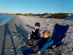 Day 13 - early morning fishing at Huguenot